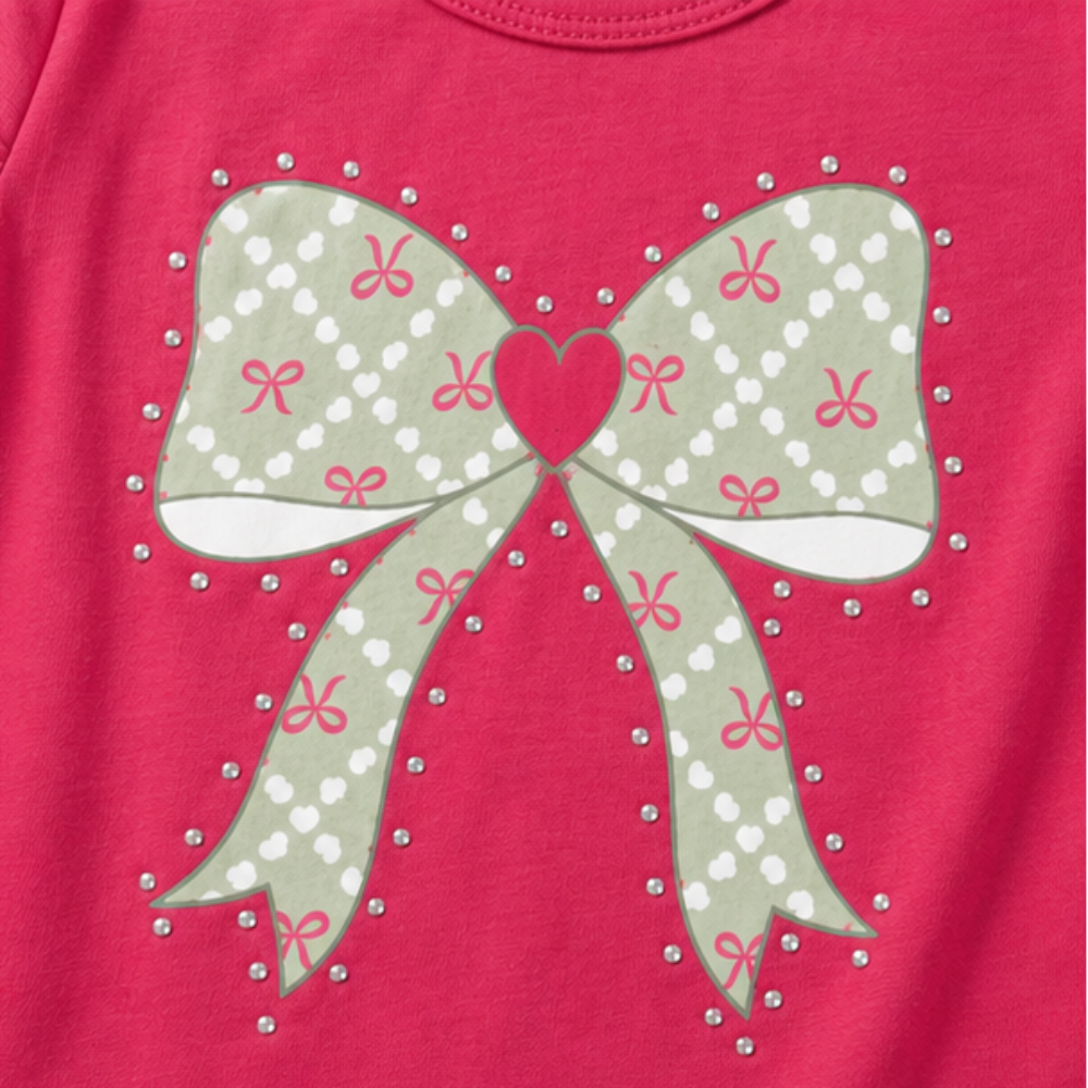 Conjunto Infantil Feminino Kyly Lacinho com Strass Blusa e Short