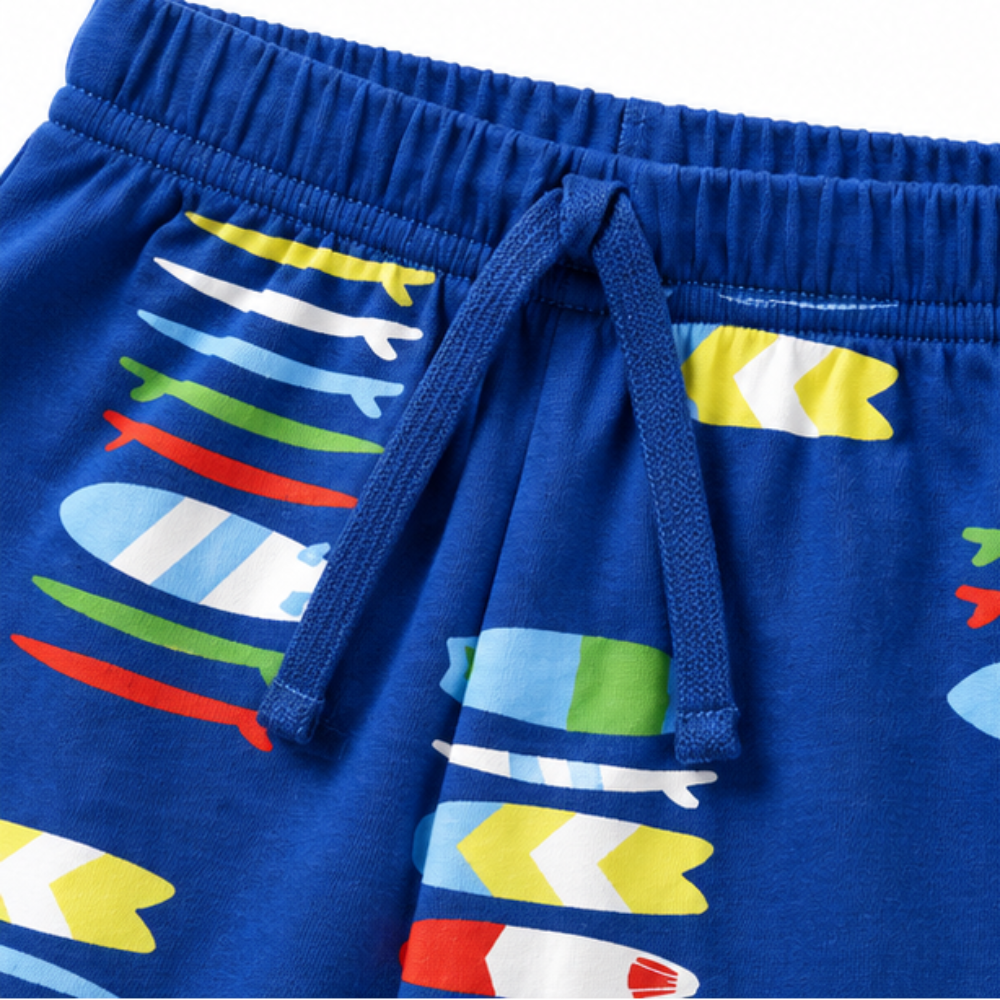 Conjunto Infantil Masculino Kyly Pranchas The Waves Camiseta e Bermuda