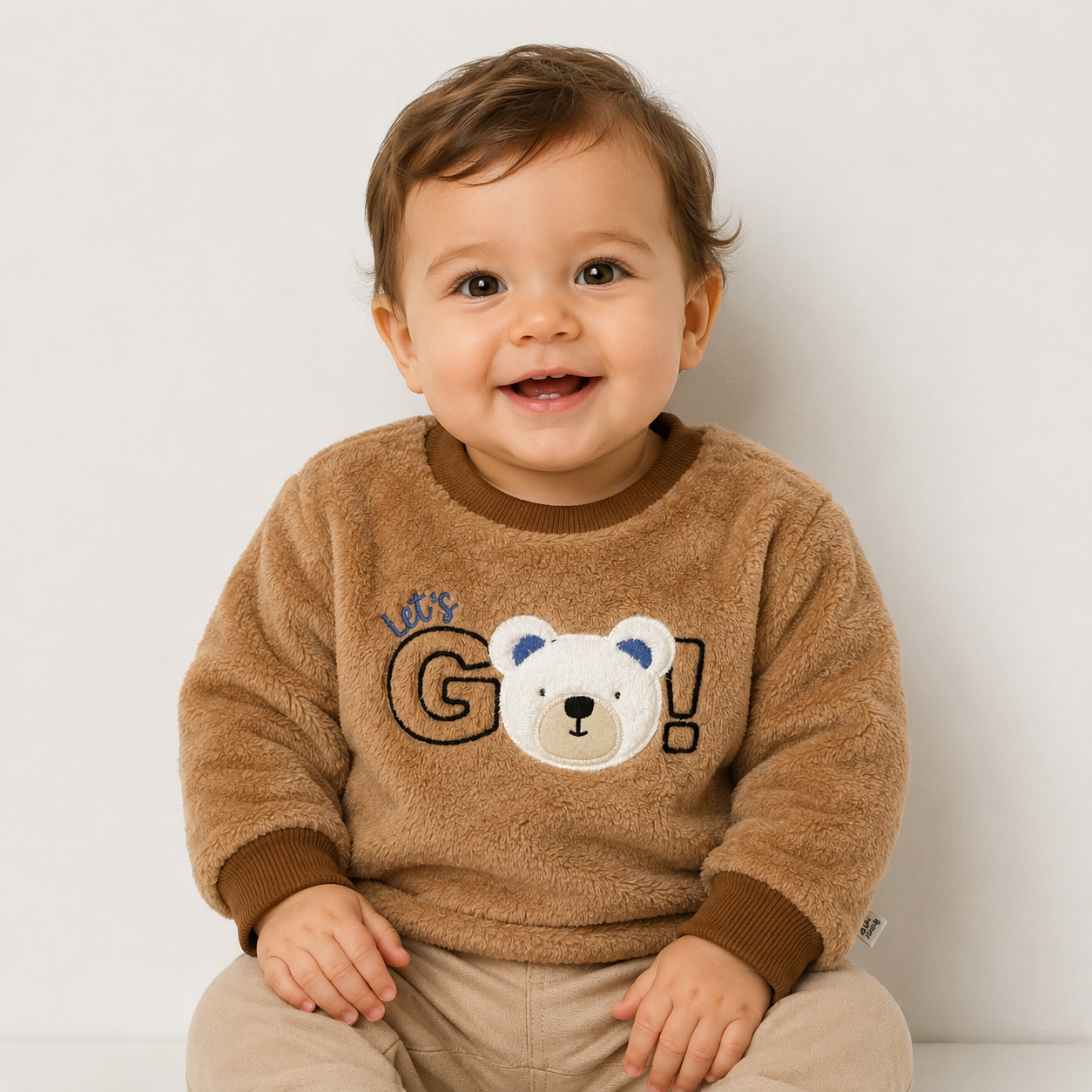 Conjunto Masculino Brincar e Arte Let's Go Pelúcia Fleece e Calça Moletom