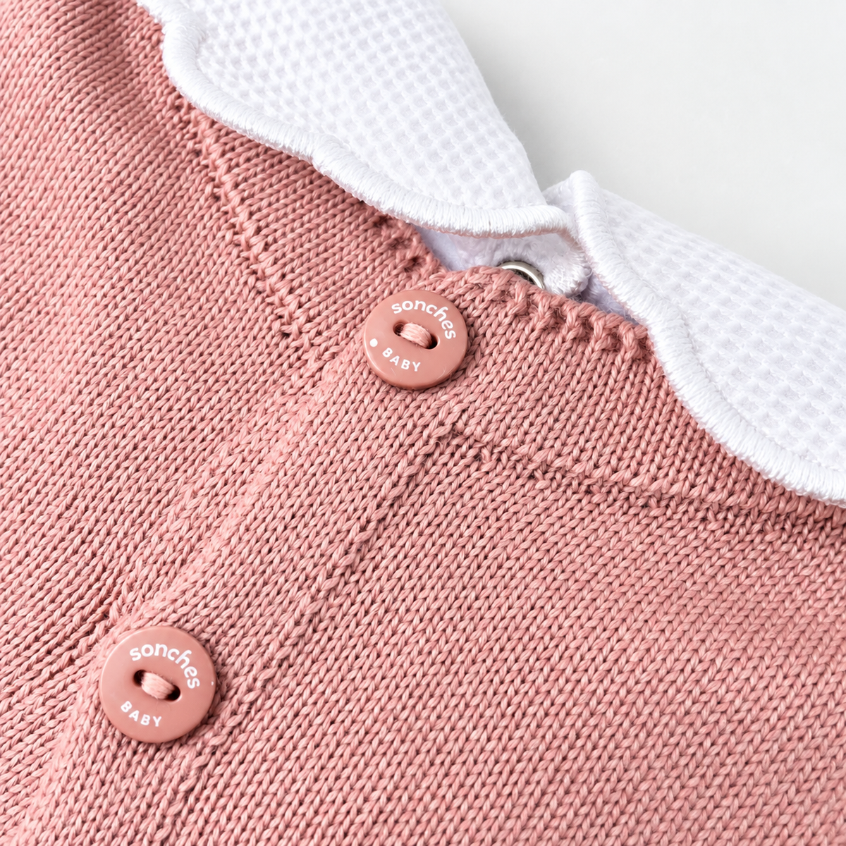 Kit Vestidinho Sanches Baby em Tricot 5 Peças