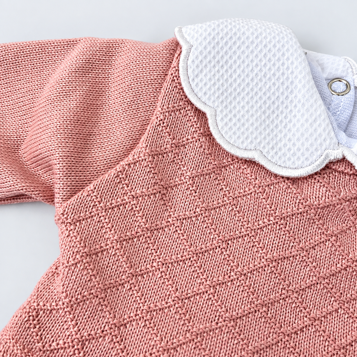 Kit Vestidinho Sanches Baby em Tricot 5 Peças