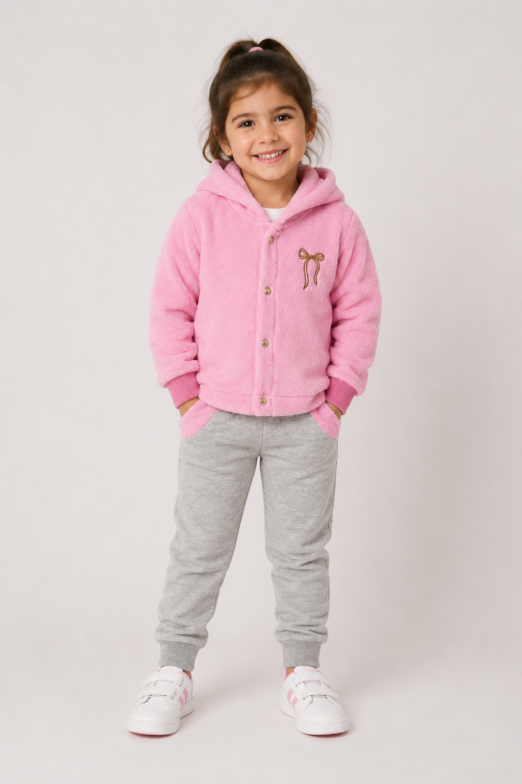 Conjunto Feminino Brincar e Arte Lacinho Fleece