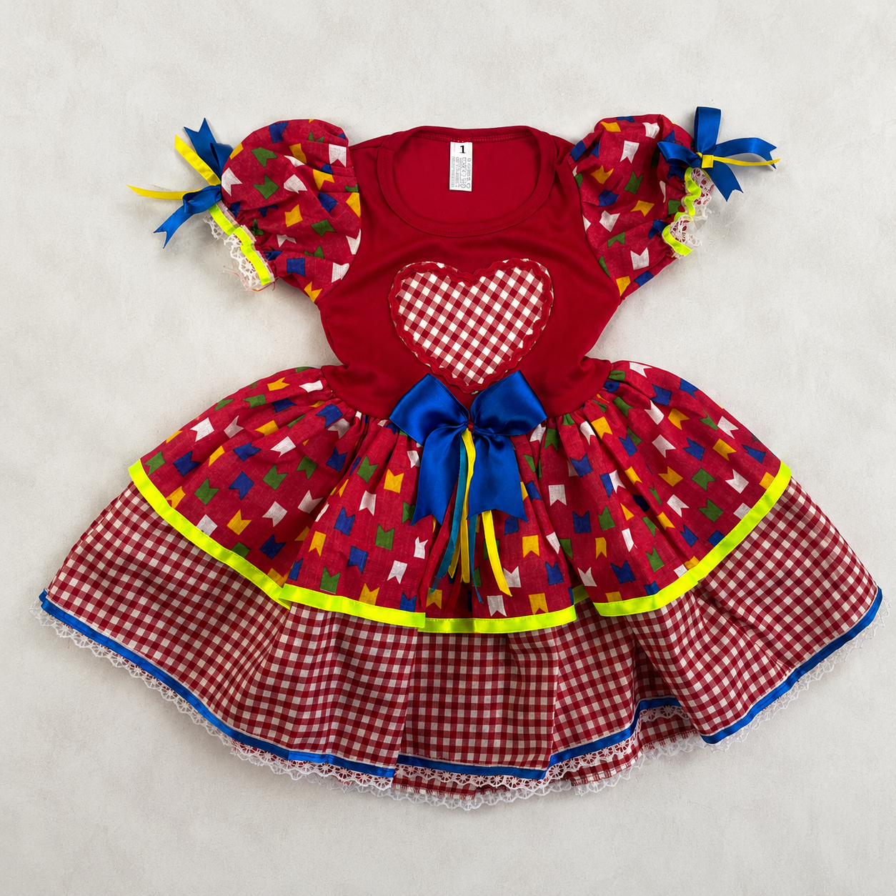 Vestido Caipira Xadrez para Festa Junina
