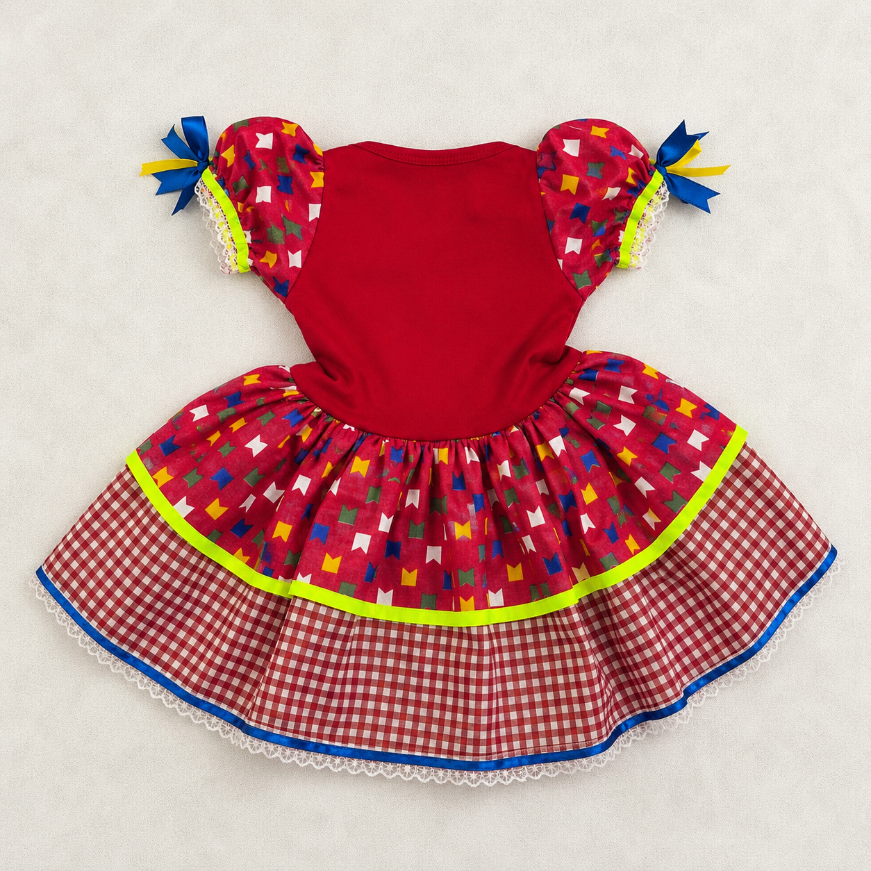 Vestido Caipira Xadrez para Festa Junina