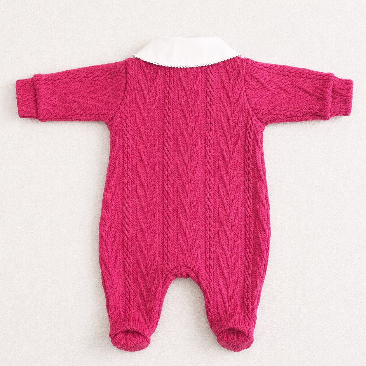 Macacão Infantil Feminino Longo Tricot Curioso Floral Maternidade