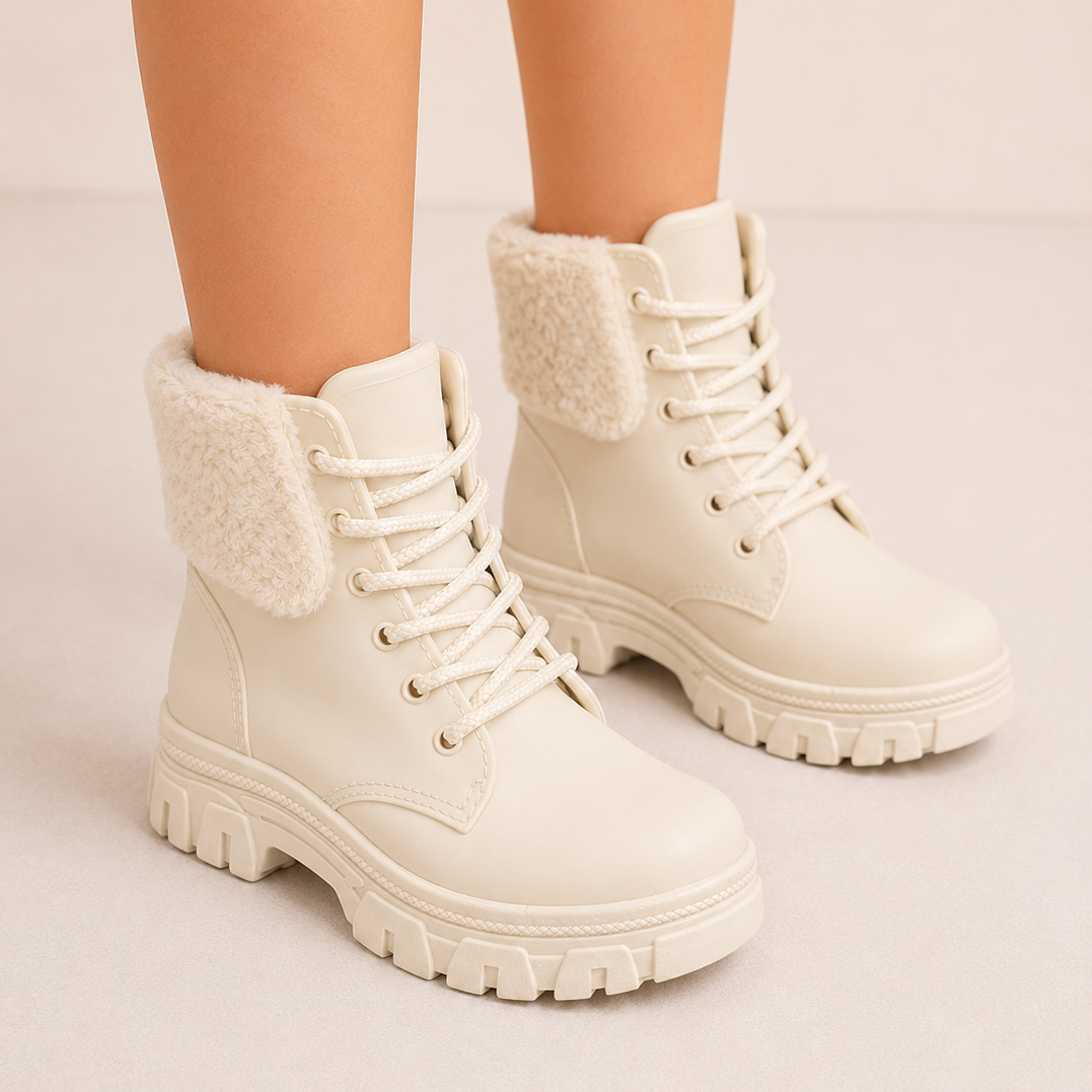 Bota Coturno Infantil Feminina LueLua Combat Peluciada