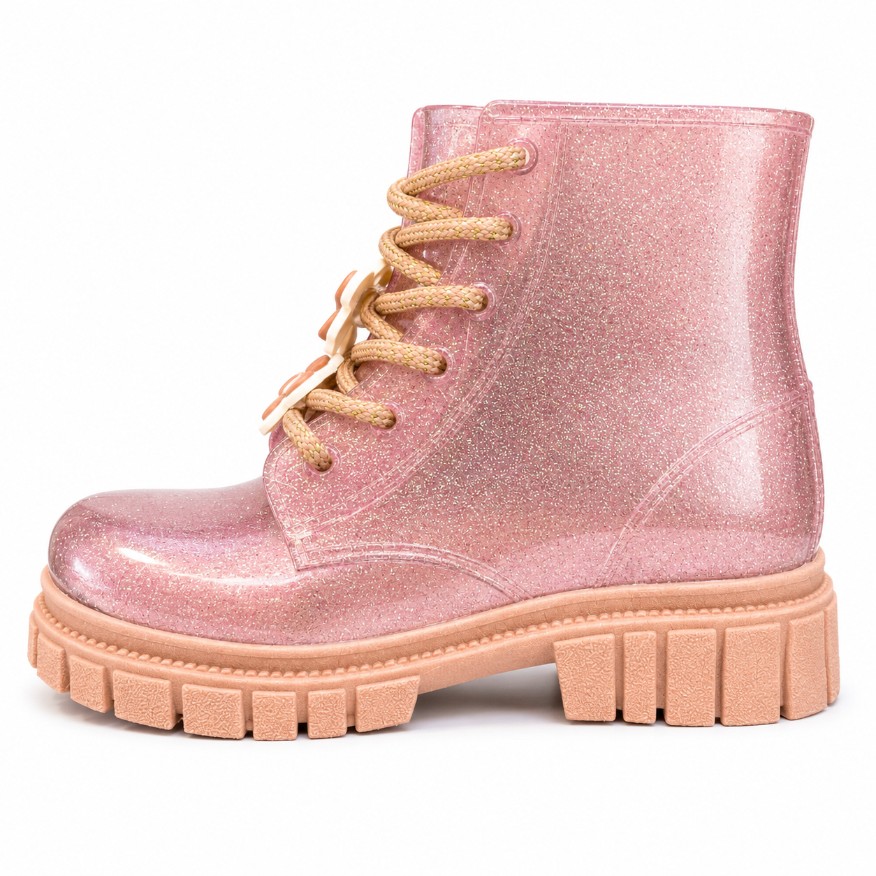 Bota Coturno Infantil Feminina LueLua Chloe com Pins de Lacinhos