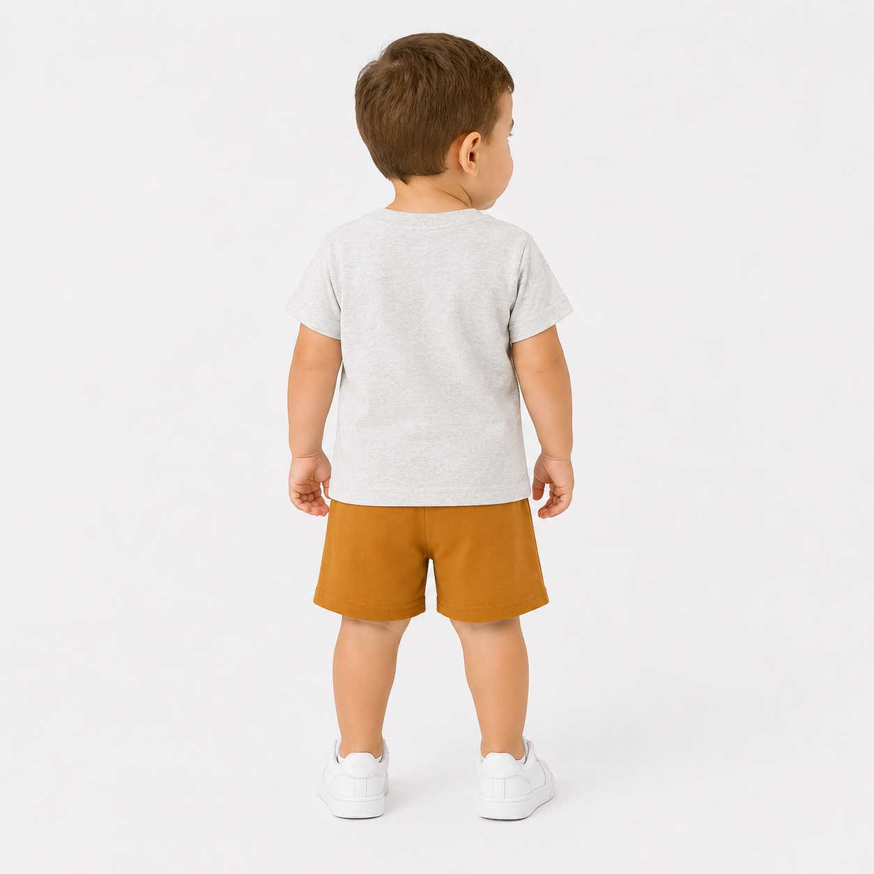 Conjunto Infantil Masculino Kyly Ursinho Yee Haw! - Camiseta + Bermuda Moletinho