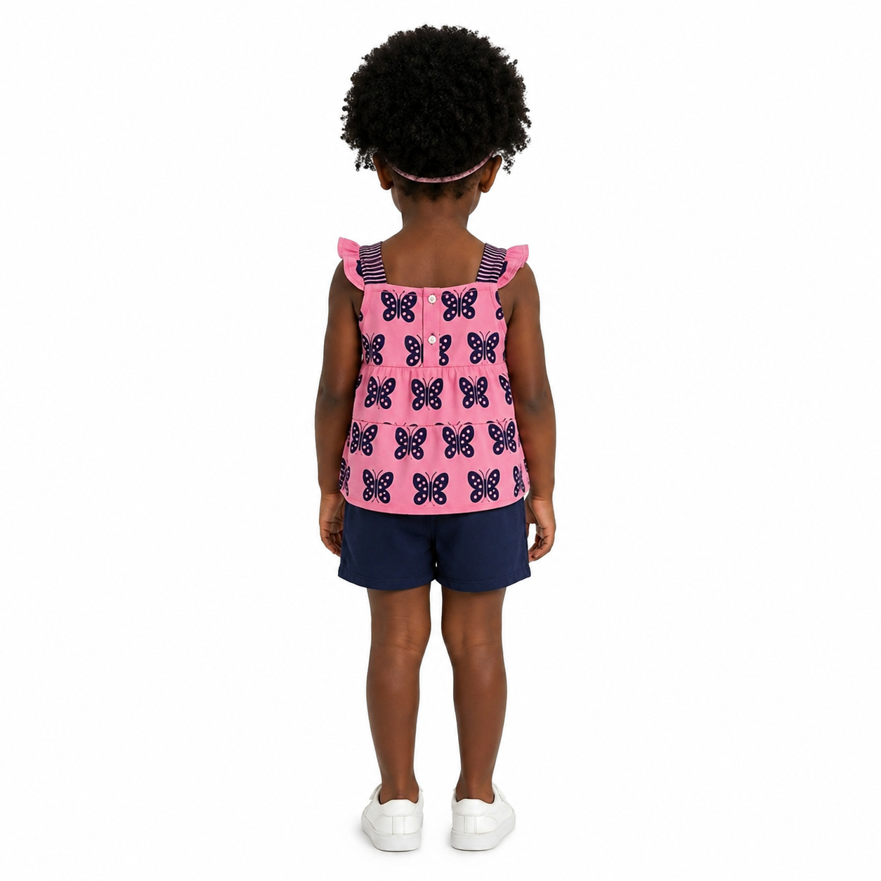 Conjunto Infantil Feminino Kyly Borboletas - Blusa com Strass + Short