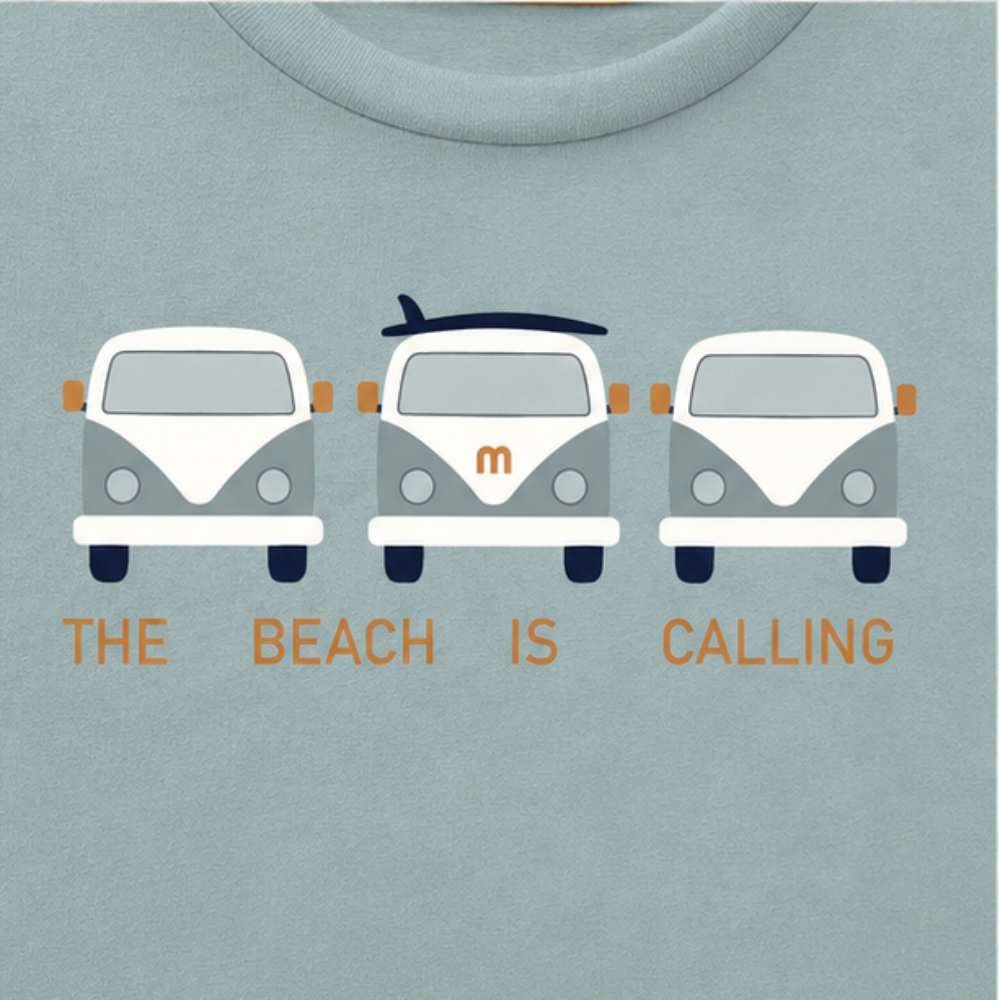 Conjunto Infantil Masculino Milon Kombis The Beach Camiseta e Bermuda