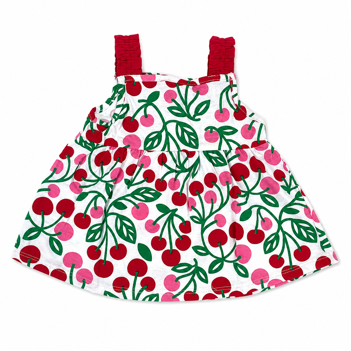 Conjunto Infantil Feminino Kyly Cerejas Regata Batinha e Shorts