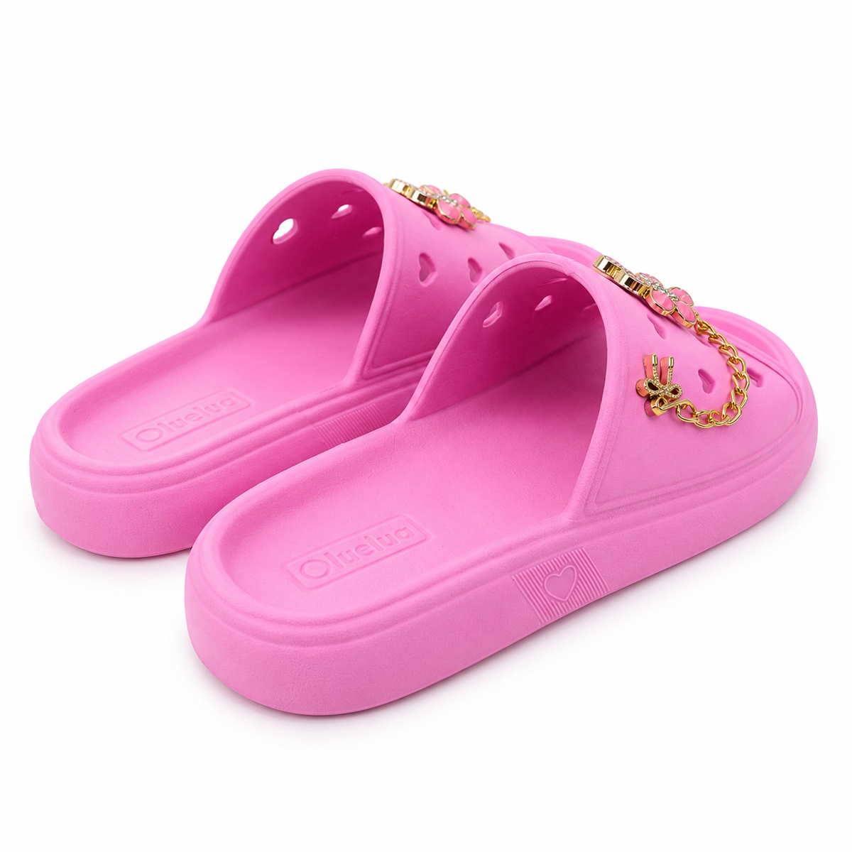 Chinelo Slide LueLua Love Borboleta com Pins
