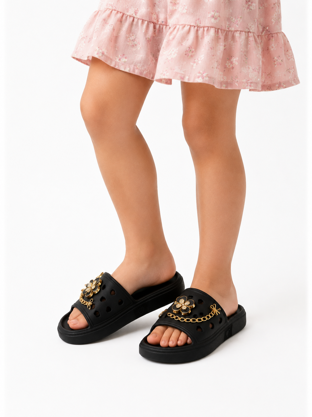Chinelo Slide LueLua Love Borboleta com Pins