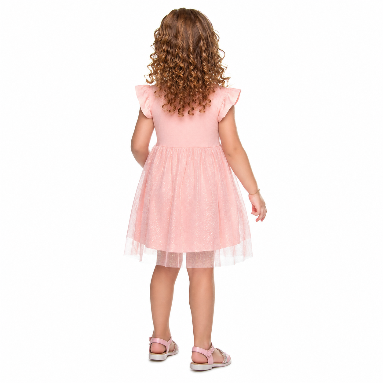 Vestido Infantil Feminino Have Fun Butterfly Cotton e Tule Brilho