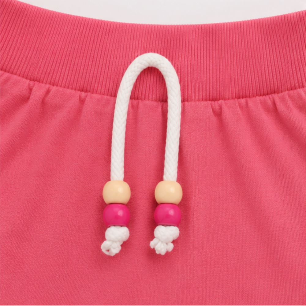 Conjunto Infantil Feminino Have Fun Tulipas Meia Malha e Moletim