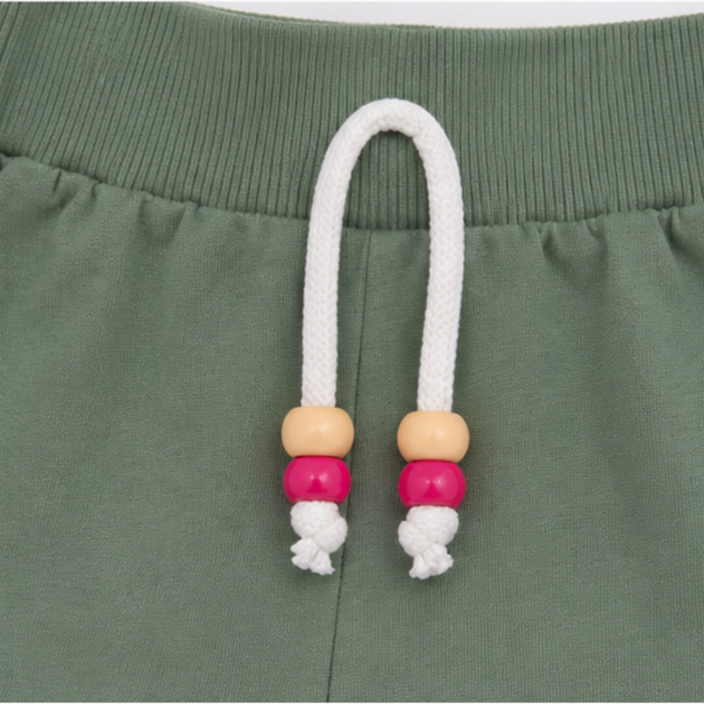 Conjunto Infantil Feminino Have Fun Tulipas Meia Malha e Moletim