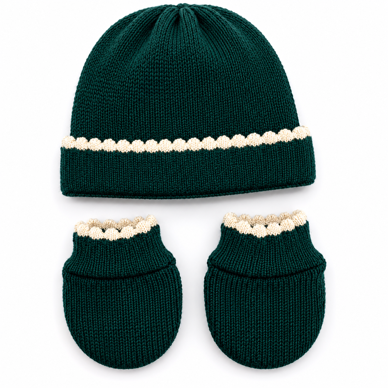 Kit Bebê Tricot Touca Luva e Sapato 3 Peças