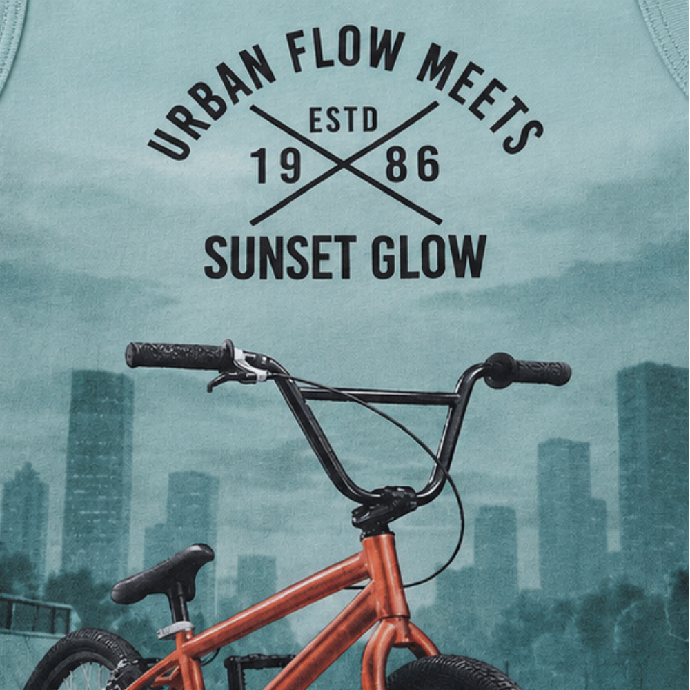 Regata Infantil Masculina Kyly Urban Flow Algodão Bebê
