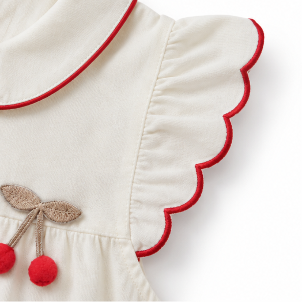 Conjunto Infantil Feminino Milon Cerejinha Blusa e Shorts Bebê
