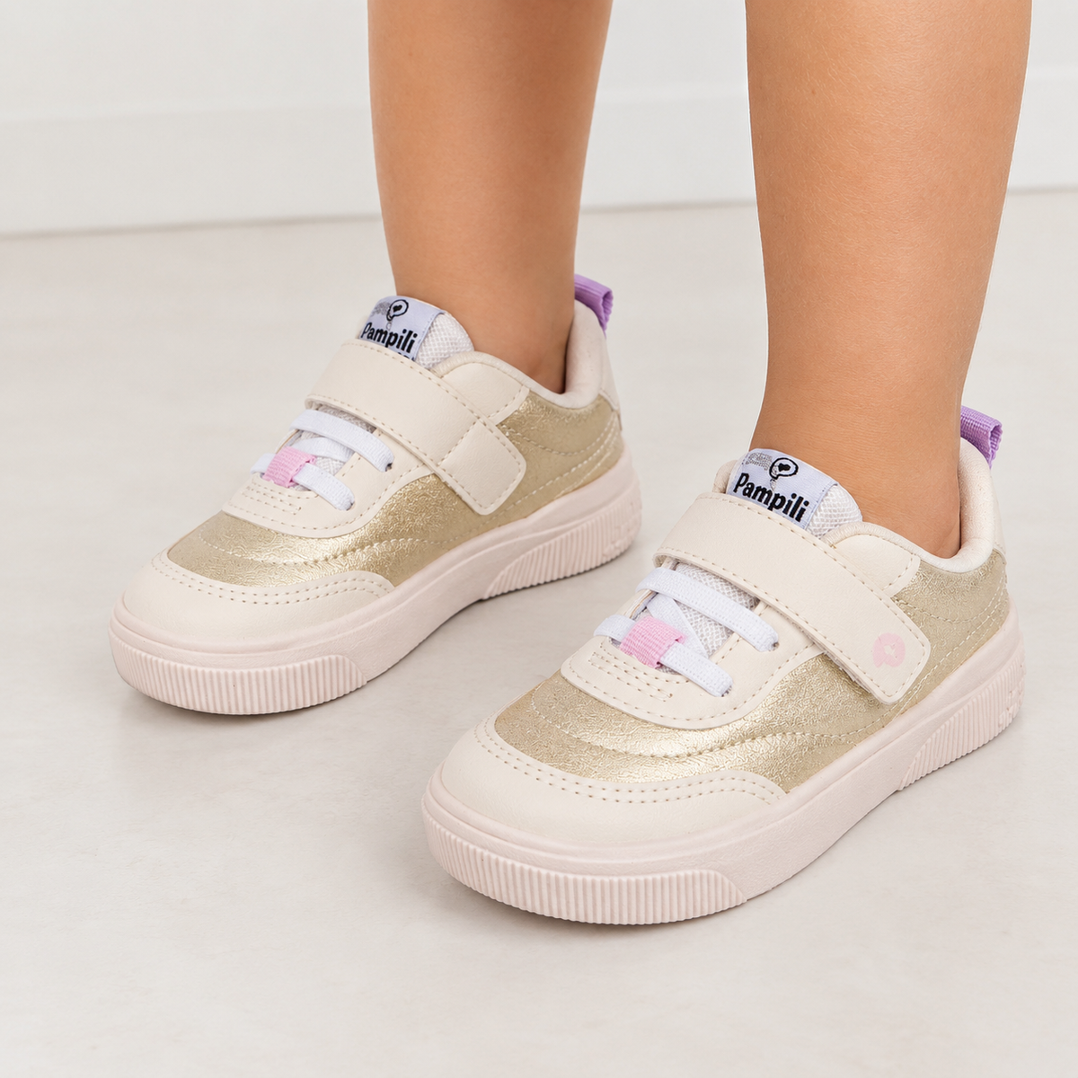 Tênis Infantil Feminino Pampili Yumi Metalizado