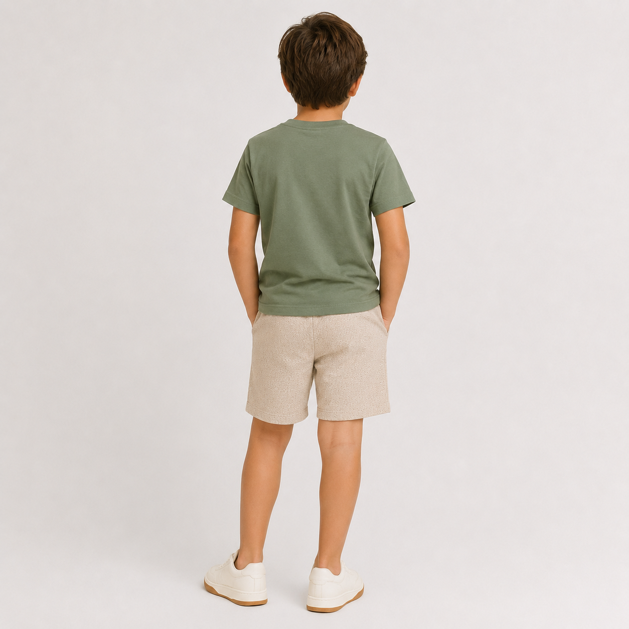 Conjunto Infantil Masculino Kamylus Lamon IT Camiseta e Bermuda Texturizada