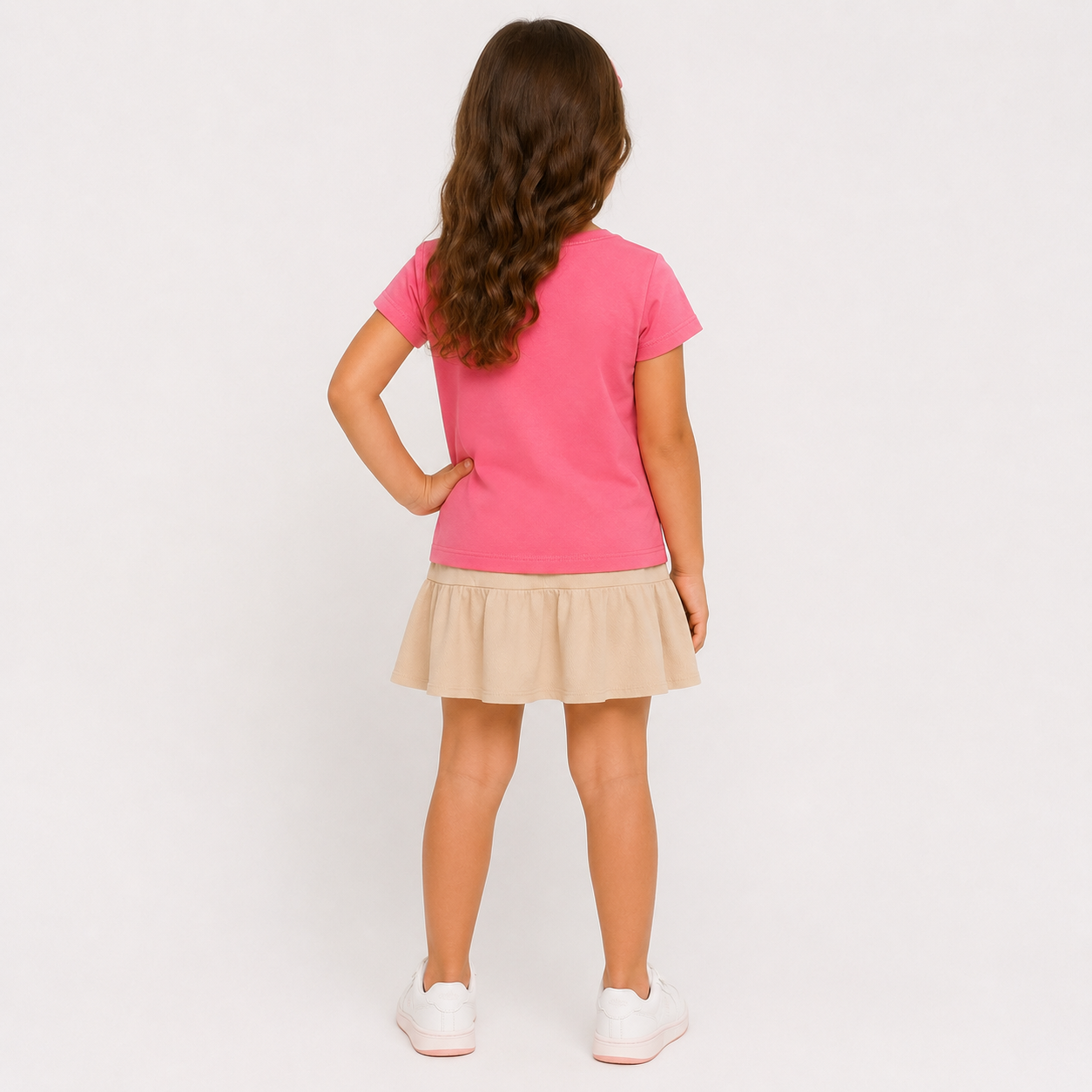 Conjunto Infantil Feminino Kamylus Summer Flowers com Short Saia