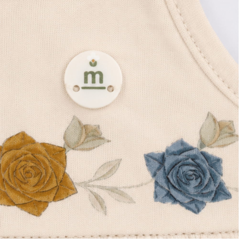 Vestido Infantil Milon em Camadas Estampa de Rosas