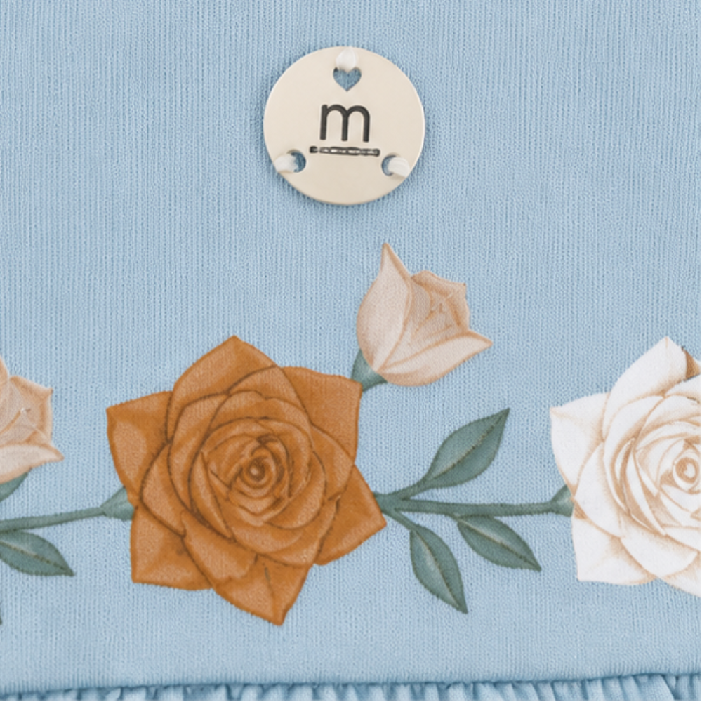 Vestido Infantil Milon em Camadas Estampa de Rosas