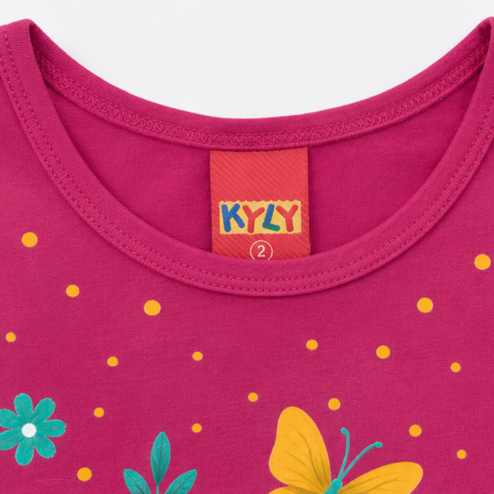 Vestido Infantil Kyly Cachorrinha de Patins Meia Malha