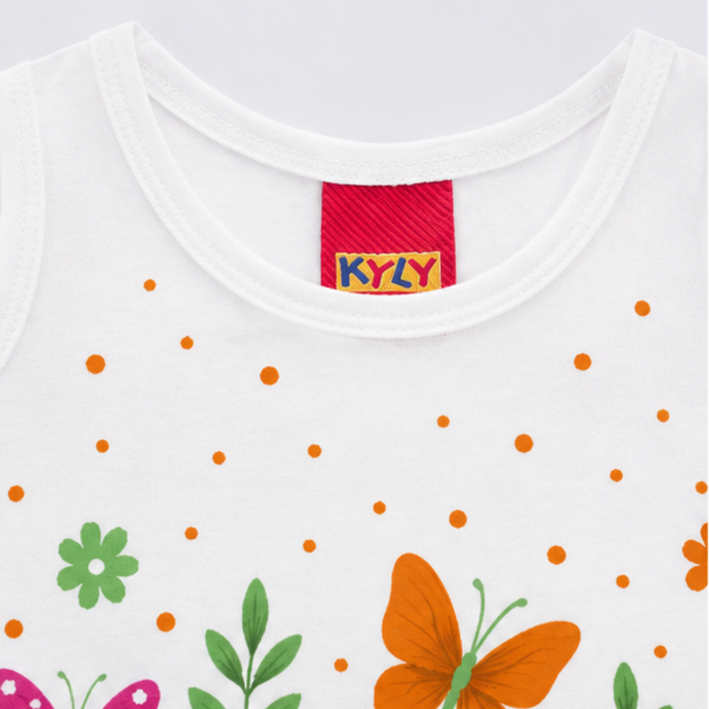 Vestido Infantil Kyly Cachorrinha de Patins Meia Malha