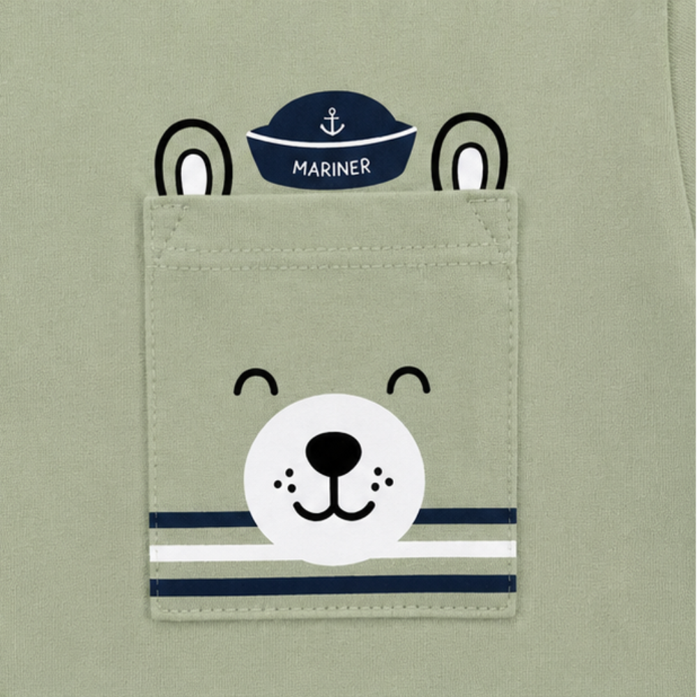 Camiseta Infantil Masculina Kyly Urso Marinheiro