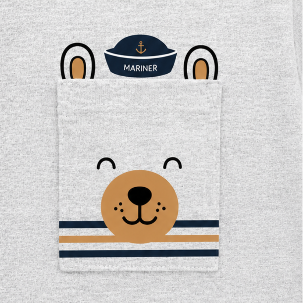 Camiseta Infantil Masculina Kyly Urso Marinheiro