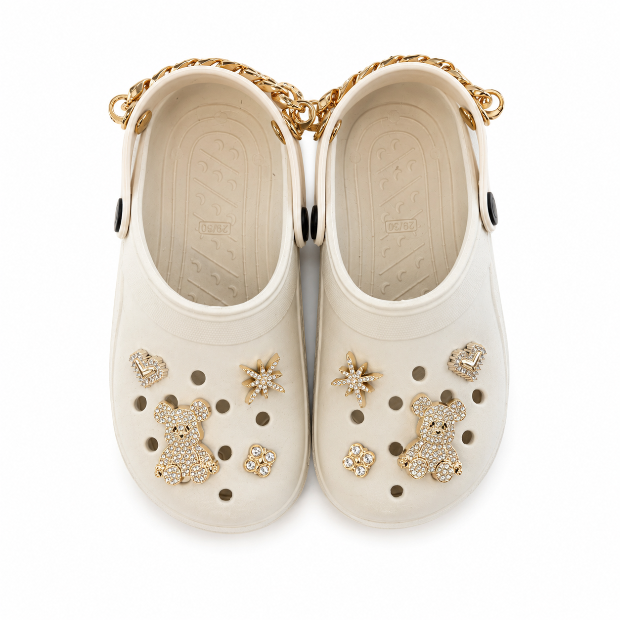 BABUCHE FEM LUELUA CROSS URSINHO C/ STRASS E PINS