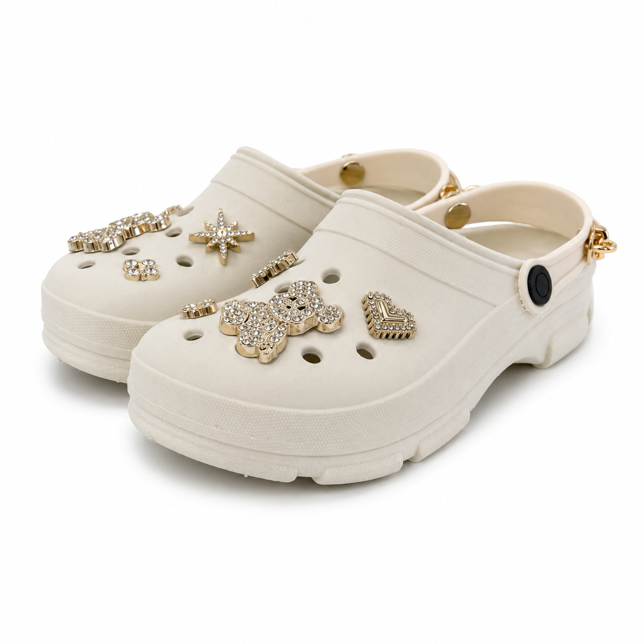 BABUCHE FEM LUELUA CROSS URSINHO C/ STRASS E PINS