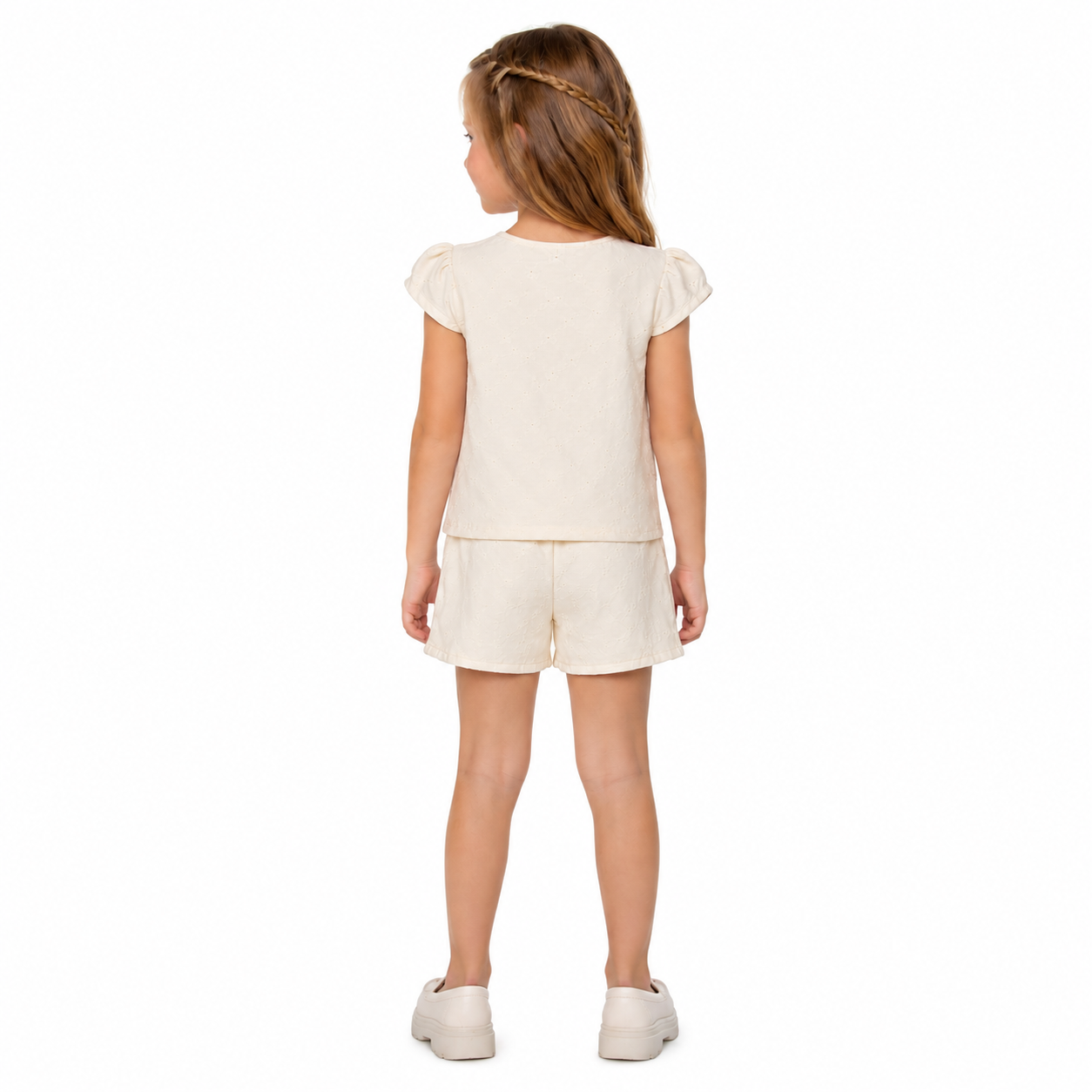 Conjunto Infantil Feminino Have Fun Blusa e Short em Malha Laise