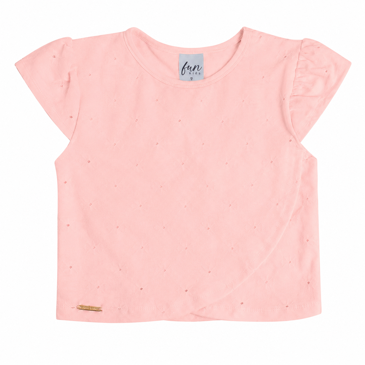 Conjunto Infantil Feminino Have Fun Blusa e Short em Malha Laise