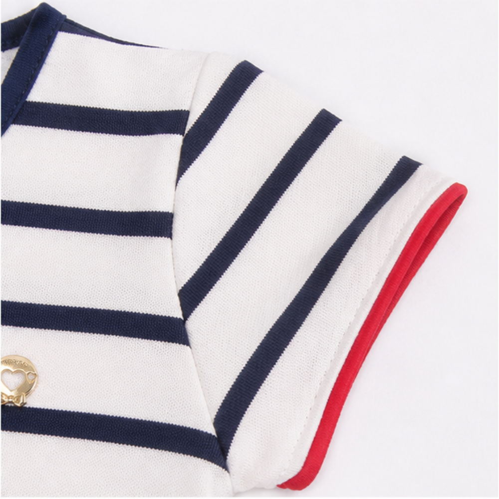 Vestido Infantil Feminino Have Fun Navy com Tapa-Fralda