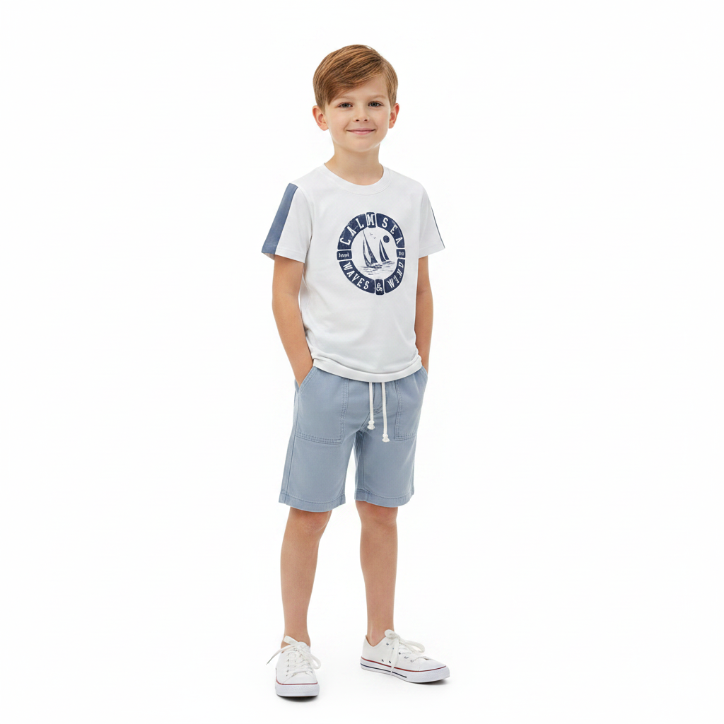 Conjunto Masculino Infantil Have Fun Sea Waves