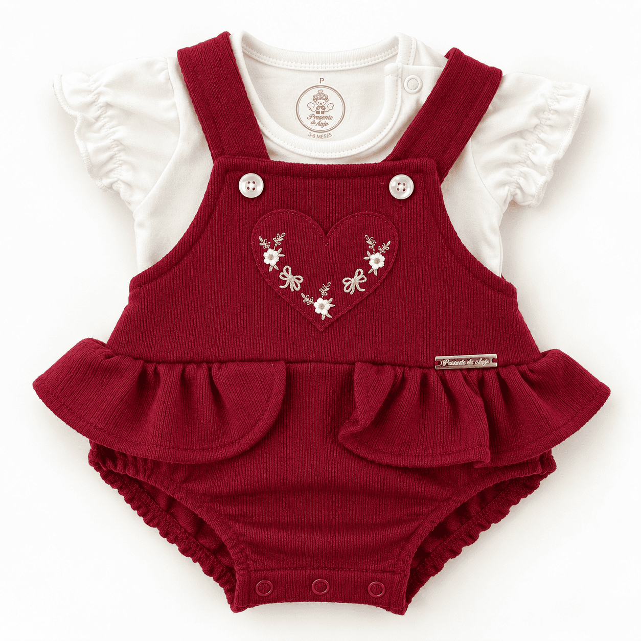 Romper Feminino Presente de Anjo Tricô com Blusa