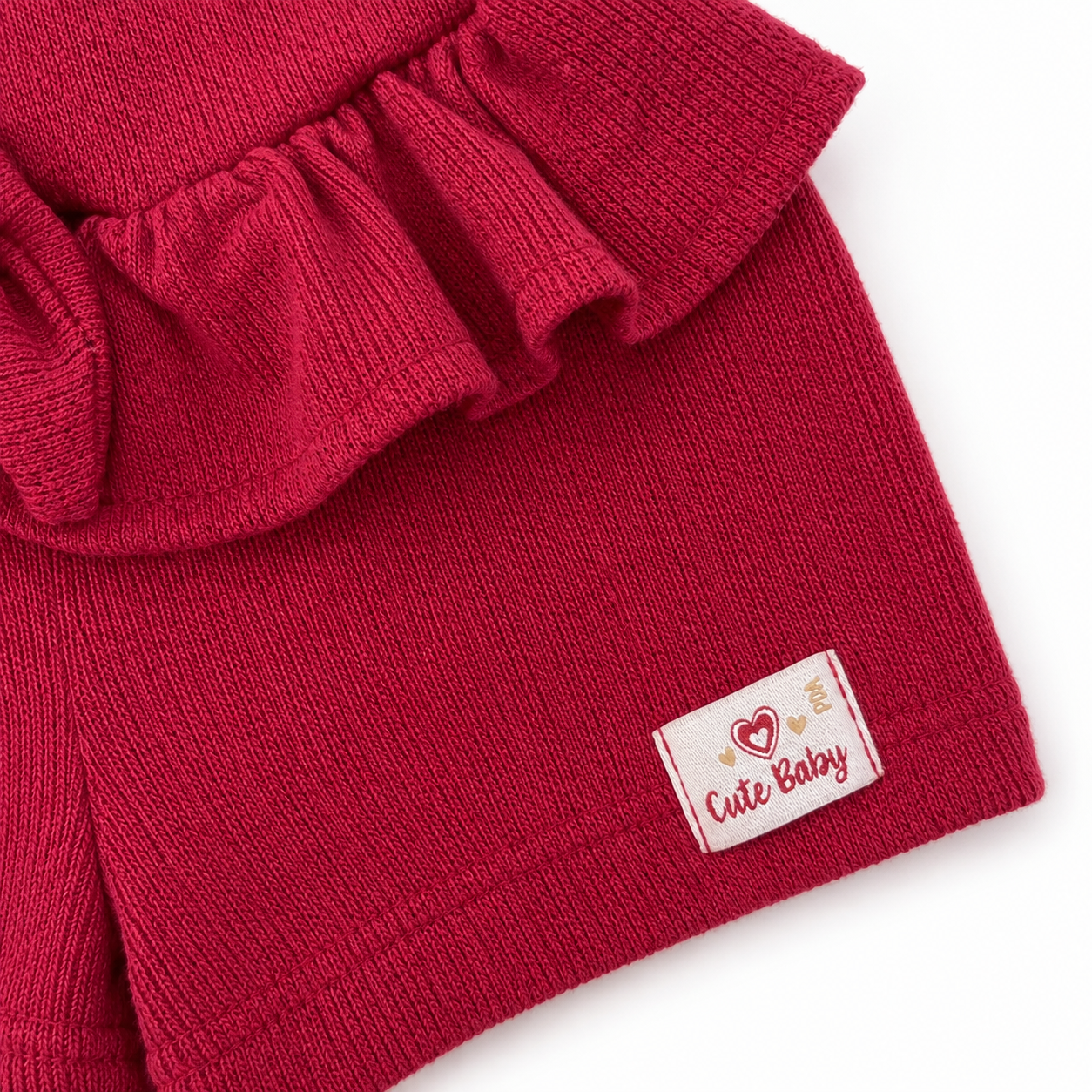 Conjunto Feminino Presente de Anjo Blusa Bordada e Short Tricô