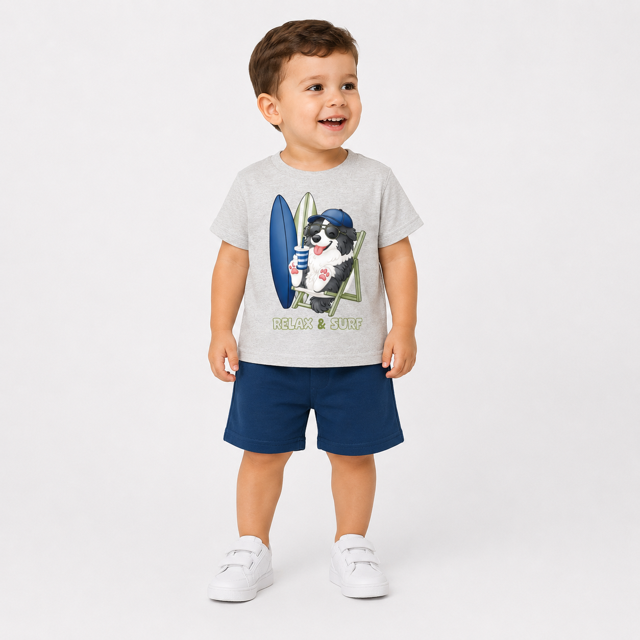Conjunto Infantil Masculino Kyly Relax & Surf - Camiseta + Short Confort