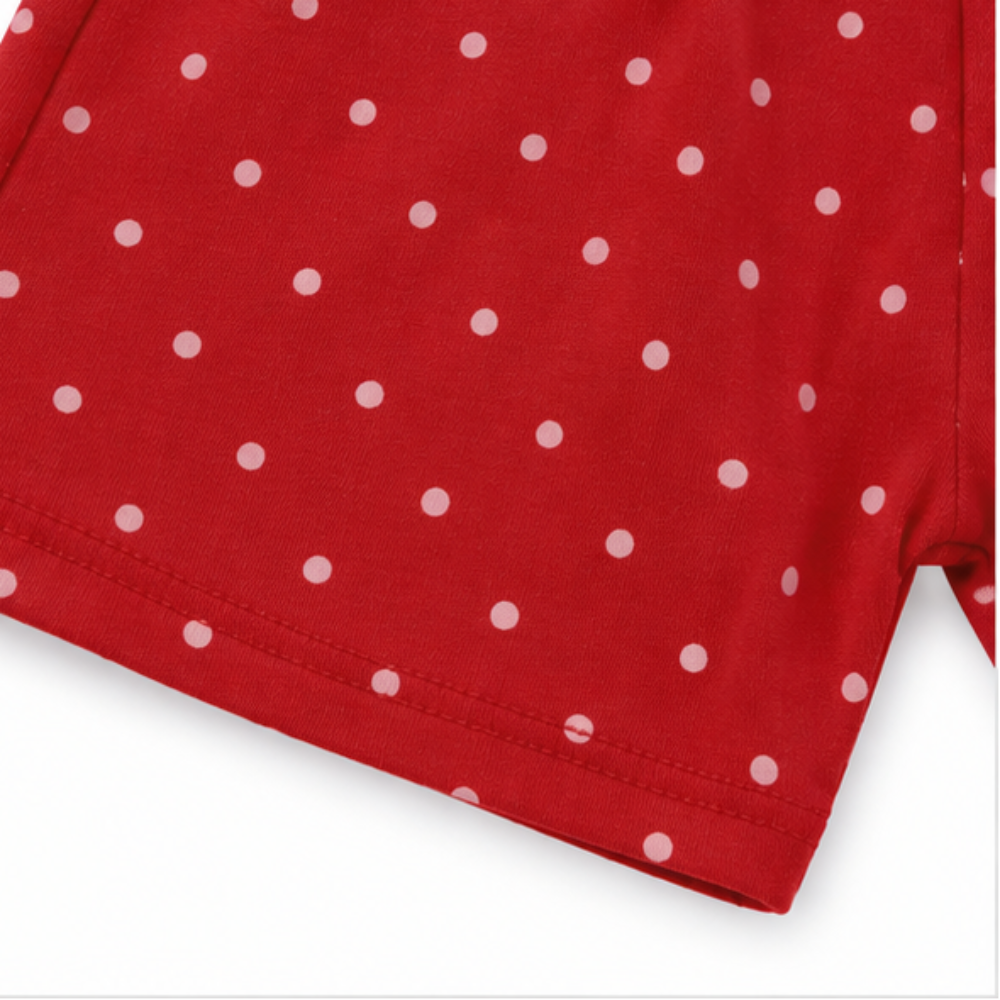 Conjunto Feminino Infantil Kyly Maçãs e Cogumelos