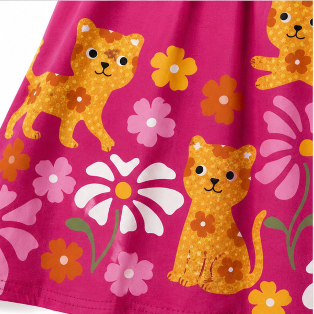 Vestido Infantil Feminino Kyly Oncinha Florida