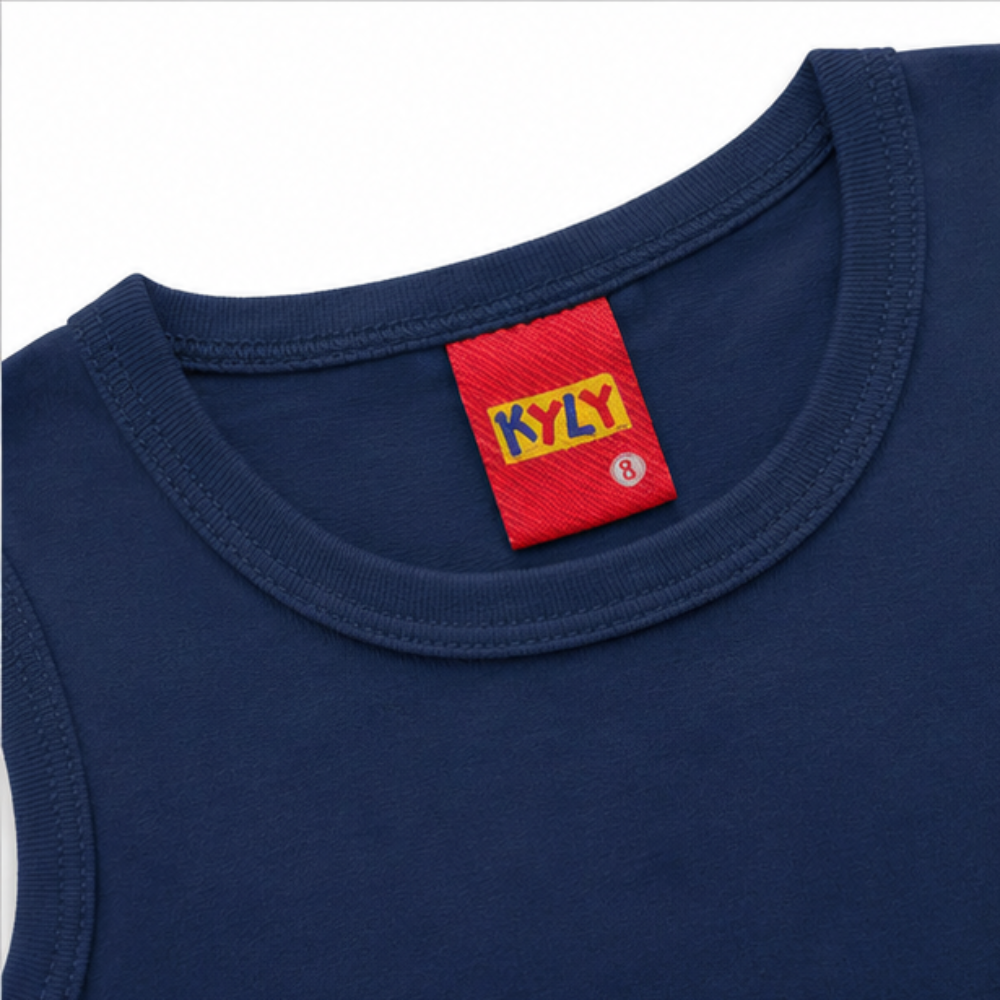 Conjunto Infantil Masculino Kyly Jacaré Big Waves Regata e Bermuda