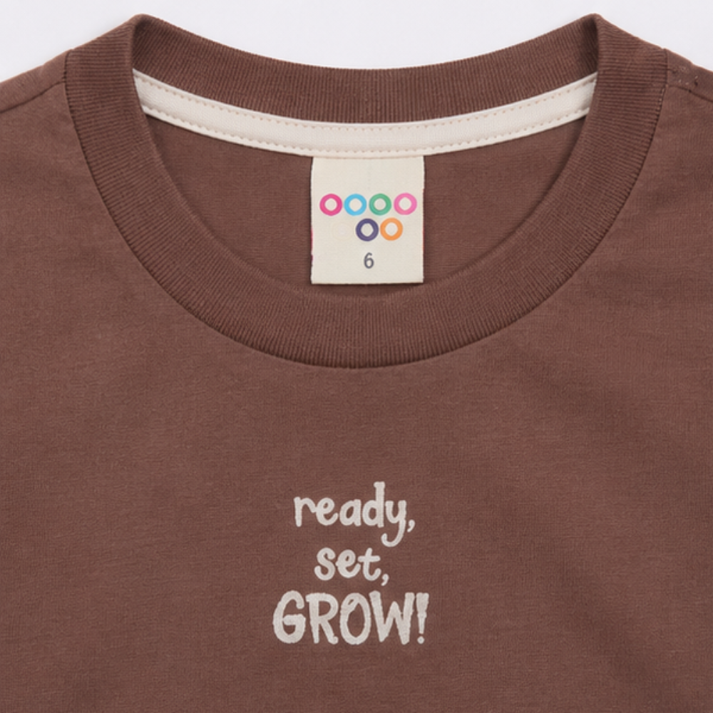Conjunto Infantil Masculino Have Fun Grow Camiseta e Bermuda Tecido Eco Listrado