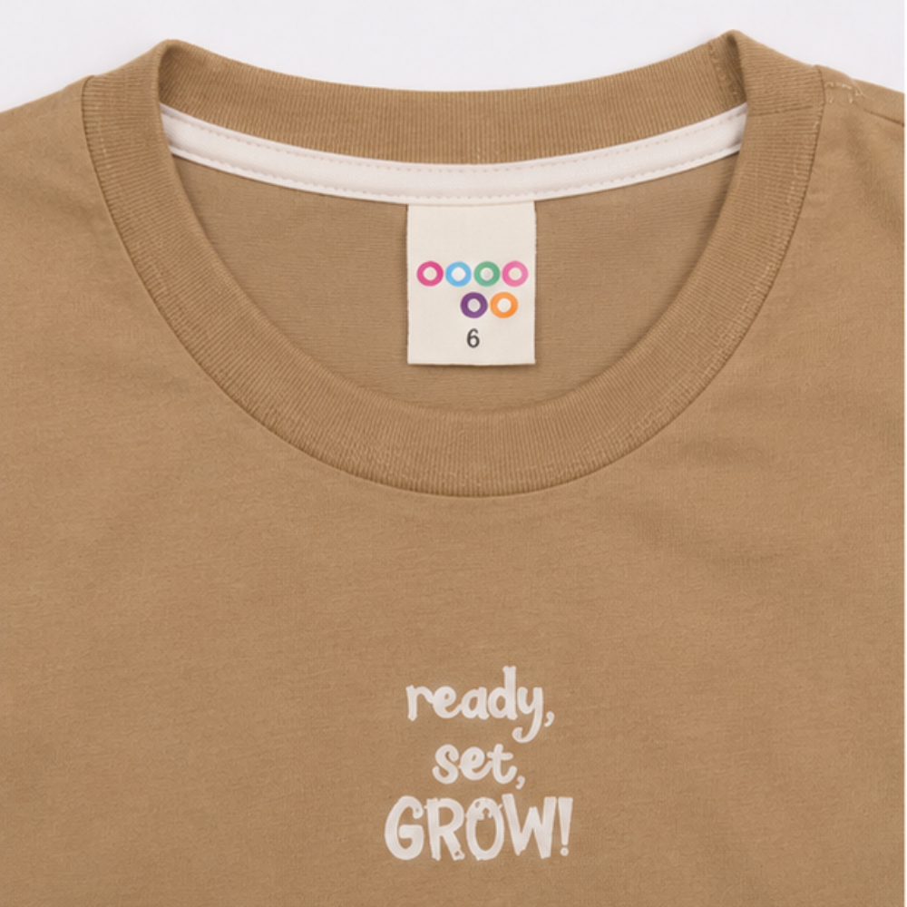 Conjunto Infantil Masculino Have Fun Grow Camiseta e Bermuda Tecido Eco Listrado