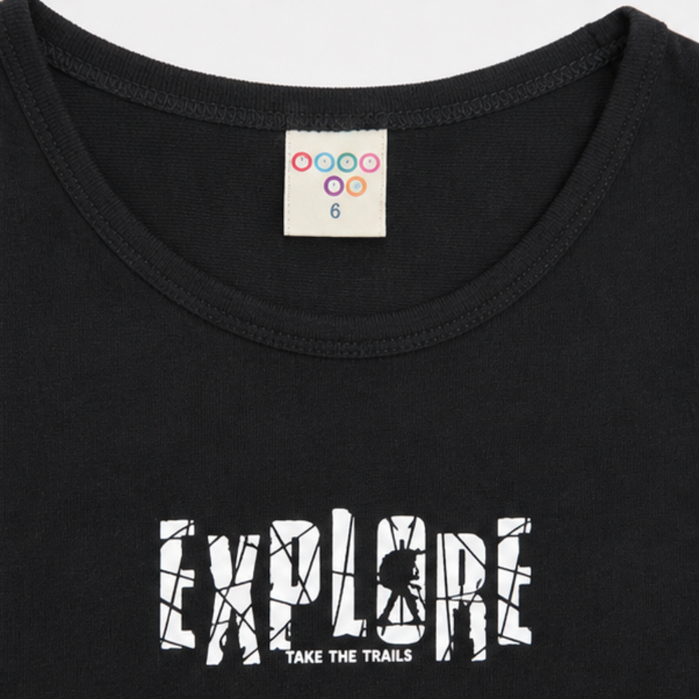 Conjunto Infantil Masculino Have Fun Explore Regata e Bermuda Moletom Jet