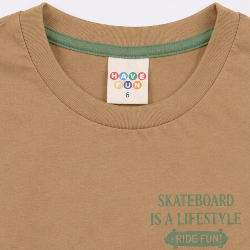 Conjunto Infantil Masculino Have Fun Lifestyle Camiseta e Bermuda Moletom Cargo