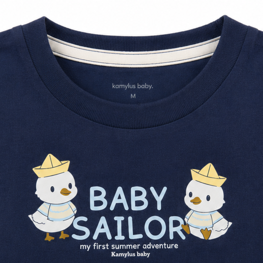 Conjunto Bebê Masculino Kamylus Baby Sailor Estampa Patinho