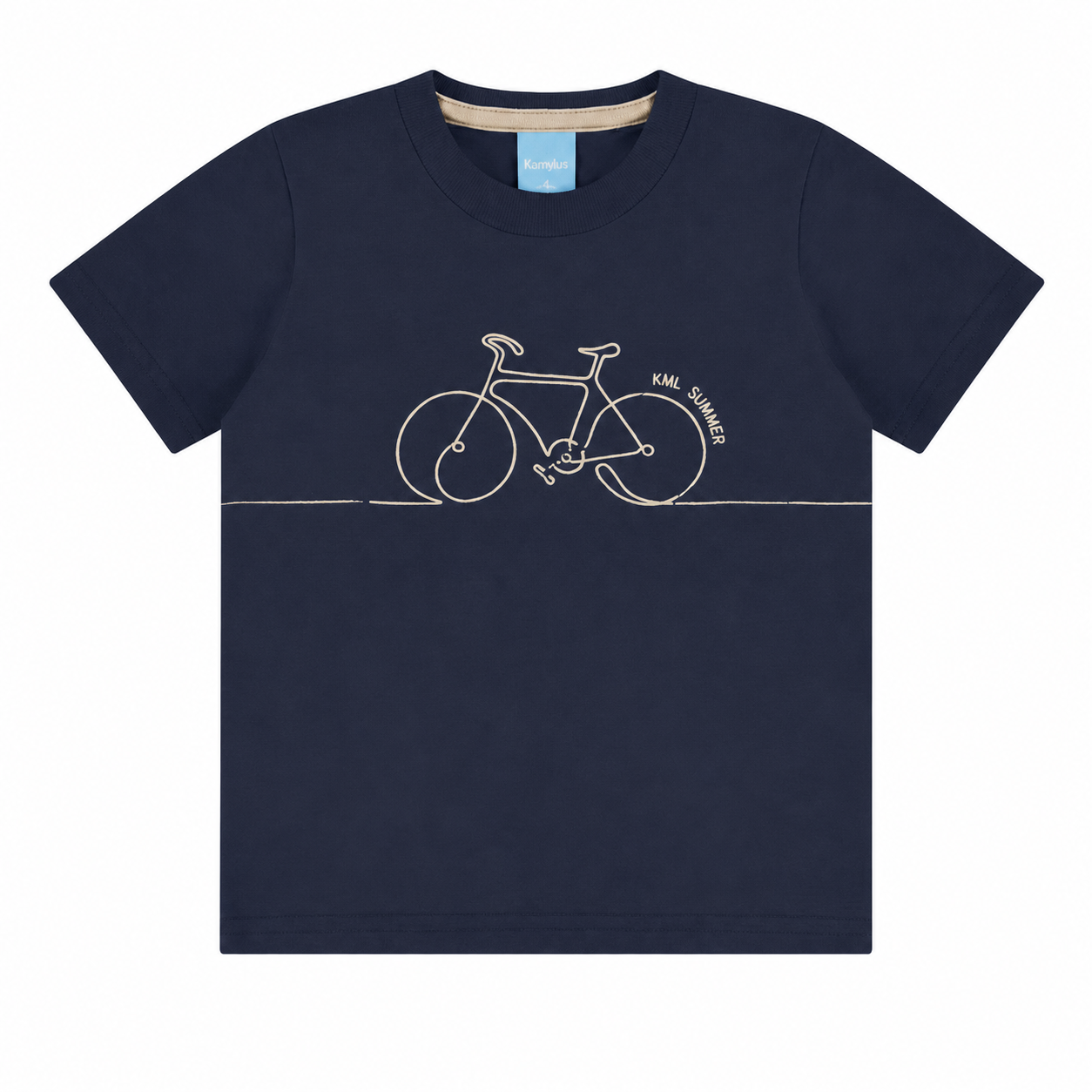 Conjunto Infantil Masculino Kamylus Bike KML Summer Camiseta e Bermuda Texturizada